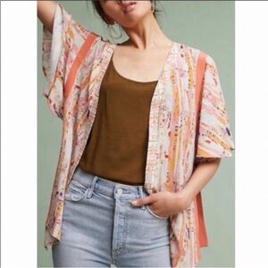 Anthropologie Colorful Cera Kimono Cardigan